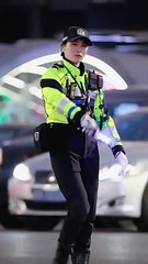 Traffic police and beautiful girl/beauty girls lovoing