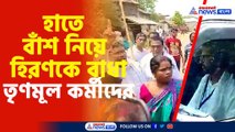 TMC workers stopped Hiran with bamboo in hand