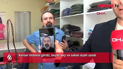 Kanser tedavisi gördü, beyaz saçı ve sakalı siyah uzadı