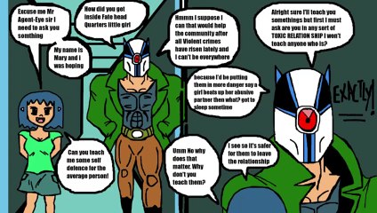 Agent-Eye Superhero Self defence Comic Dub Awareness Avoidance