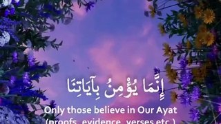 Only those believe in Our Ayat