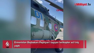 Ermenistan Başbakanı Paşinyan'ı taşıyan helikopter acil iniş yaptı