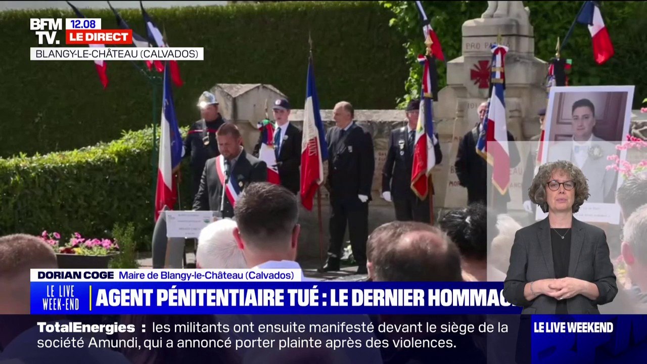 "Adieu Arnaud, adieu notre héros": Dorian Codge, maire de Blangy-le-Château, rend hommage à Arnaud Garcia, l'un des agents pénitentiaires tués dans l'attaque du fourgon transportant Mohamed Amra