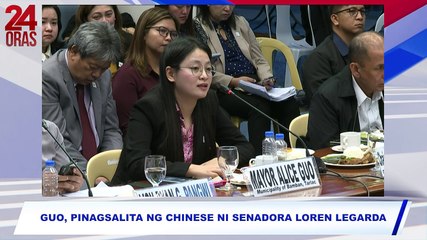 Guo, pinagsalita ng Chinese ni Sen. Loren Legarda