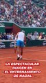 La increíble imagen en el entrenamiento de Rafa Nadal en Roland Garros