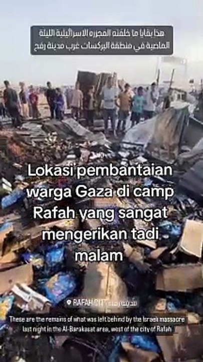VIRAL LOKASI PEMBANTAIAN WARGA GAZA RAFAH OLEH ISRAEL