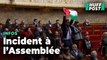 Le député LFI Sébastien Delogu brandit un drapeau palestinien en pleine séance à l'Assemblée