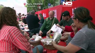 WATCH: Champs-Élysées transformed for gigantic picnic event