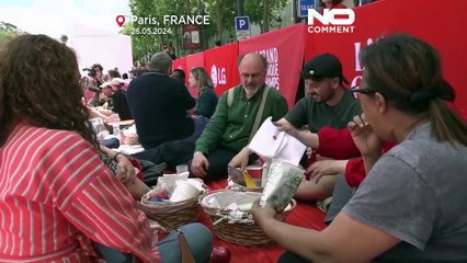 Paris' Champs-Élysées transformed into gigantic picnic