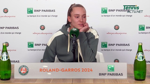 Tennis - Roland-Garros 2024 - Elena Rybakina : It’s always the same questions…”