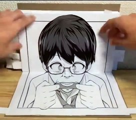 An amazing moving illustration made using only paper