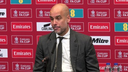 Pep reacts to Man City losing the FA Cup Final