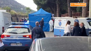 Palermo, la polizia scientifica al lavoro sul luogo del delitto Onorato
