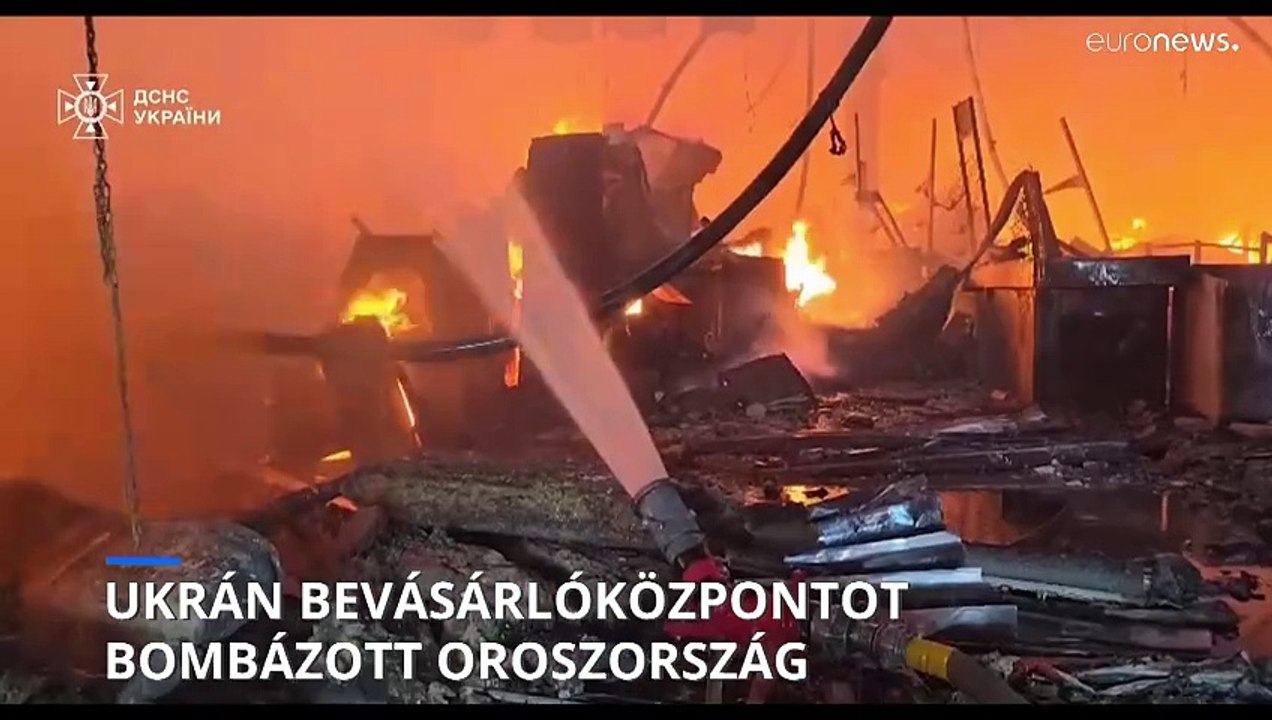 Ukrán bevásárlóközpontot ért orosz légicsapás, több civil meghalt