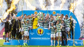 Celtic win The Scottish Cup against Rangers at Hampden Park, Glasgow