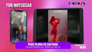Peso Pluma es captado en bastidores del show de 'Anitta'