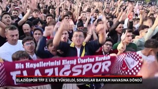 Elazığspor TFF 2. Lig’e yükseldi, sokaklar bayram yerine döndü