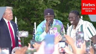 VIRAL MOMENT: Rappers Sleepy Hallow And Sheff G Join Trump Onstage At Bronx Campaign Rally