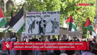 Berlin'de Filistin’e destek yürüyüşü: Çok sayıda kişiye gözaltı