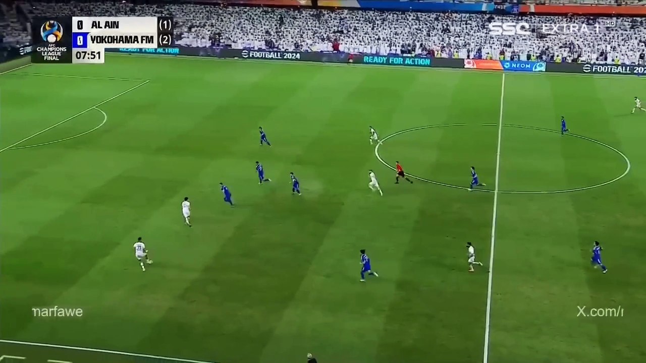 ثنائية سفيان رحيمي لاعب نادي العين الاماراتي في مرمى يوكوهاما إف مارينوس الياباني و يتوج بلقب ابطال اسيا