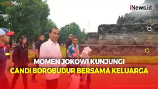 Momen Presiden Jokowi Ajak Gibran dan Jan Ethes Jalan-jalan ke Candi Borobudur