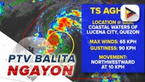 Bagyong Aghon, isa ng ganap na tropical storm; signal number 2, itinaas na sa northern at central portions ng Quezon Province