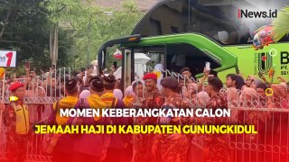 Tangis Haru Keluarga Iringi Keberangkatan Calon Jemaah Haji di Kabupaten Gunungkidul