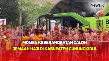 Tangis Haru Keluarga Iringi Keberangkatan Calon Jemaah Haji di Kabupaten Gunungkidul