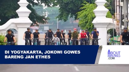 MOMEN JOKOWI BERSEPEDA BARENG JAN ETHES DI YOGYAKARTA