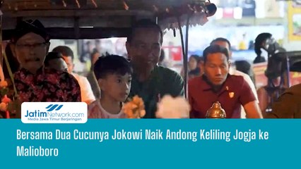Bersama Dua Cucunya Jokowi Naik Andong Keliling Jogja ke Malioboro