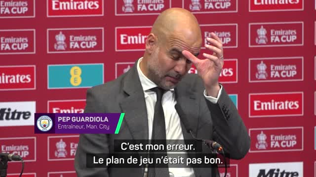 Man. City - Guardiola : “C’est mon erreur, le plan de jeu n’était pas le bon”