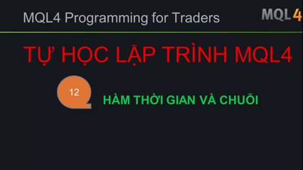BÀI 12 - MQL4 - HÀM THỜI GIAN VÀ CHUỖI - HỌC MQL4 SIÊU TỐC