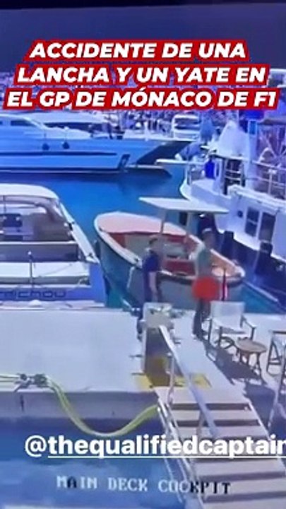 Accidente de una lancha y un yate durante el GP de Mónaco de F1