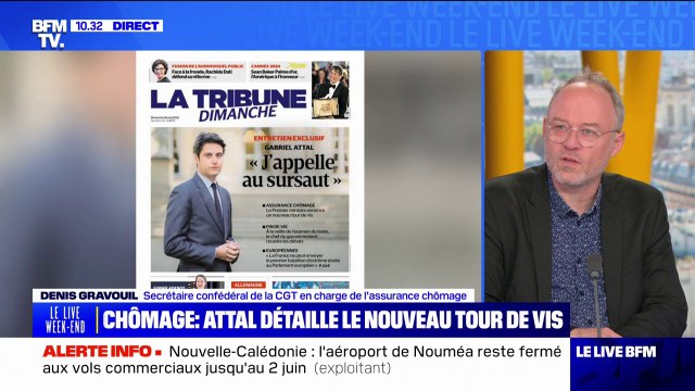 Chômage: C'est la réforme la plus violente que le gouvernement ait faite sur l'assurance-chômage , déclare Denis Gravouil, secrétaire confédéral de la CGT, en charge de l'assurance-chômage