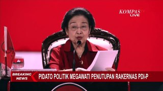 Megawati Pertanyakan Kesalahan Pola Perencanaan Pemerintahan Soekarno saat Pidato di Rakernas PDIP