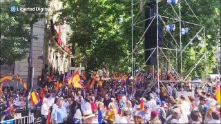 Primeros momentos de la concentración contra Sánchez en Madrid