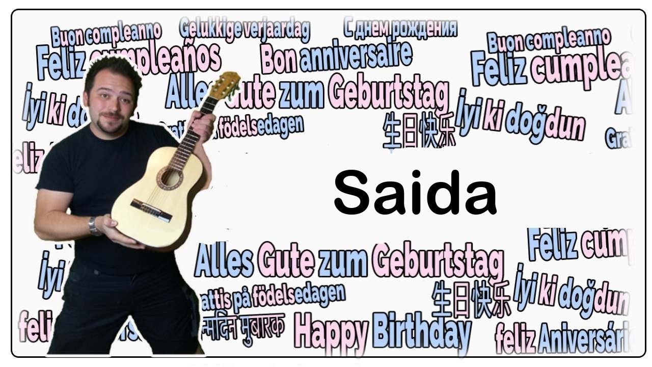 Happy Birthday, Saida! Geburtstagsgrüße an Saida