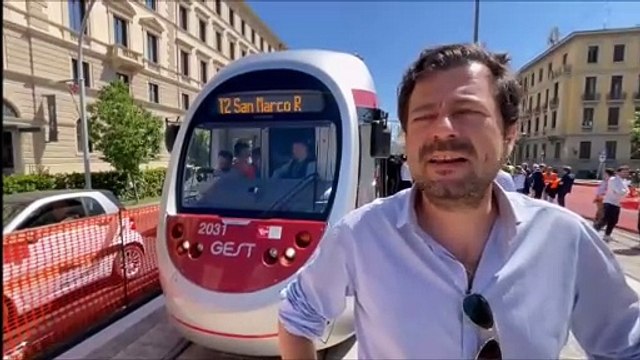 Tramvia, primo viaggio tecnico lungo la linea Fortezza-Libert?-San Marco