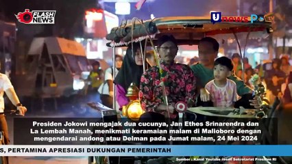 Bersama 2 Cucunya, Jokowi Naik Andong Keliling Jogja Ke Malioboro