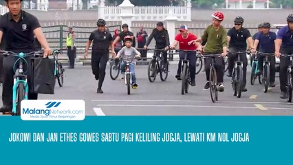 Presiden Jokowi Gowes Sabtu Pagi Keliling Jogja Bersama Jan Ethes, Lewati Nol Km Jogja