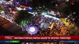 İHH'dan Eyüpsultan'da Gazze'ye destek yürüyüşü