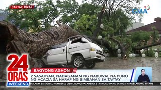 24 Oras Weekend Part 1- Bagyong Aghon nagpabaha; Matandang puno nabuwal; 4 sugatan sa bagyo; atbp.