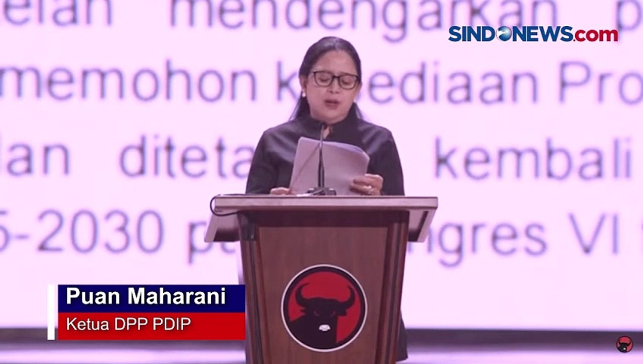 Puan Bacakan Hasil Rakernas V, PDIP Minta Megawati Jadi Ketum Lagi