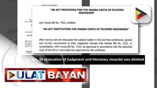 Panukalang Magna Carta of Filipino Seafarers, naghihintay na lang ng pirma ni PBBM