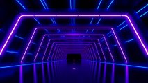 4K Purple Tunnel Loop and Abstract Background