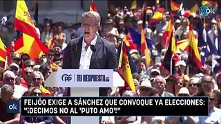 Feijóo exige a Sánchez que convoque ya elecciones: 