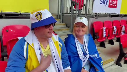 Leeds fans give their predictions inside the ground