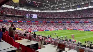 Leeds United fans at Wembley belt out 'I Predict a Riot'