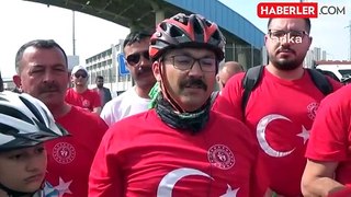 Iğdır'da Şehitlere Saygı Temalı Bisiklet Turu Gerçekleştirildi