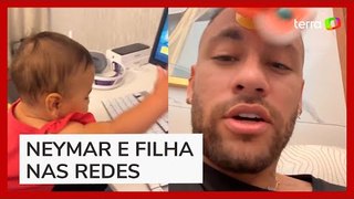 Neymar mostra momento de brincadeira com a filha Mavie